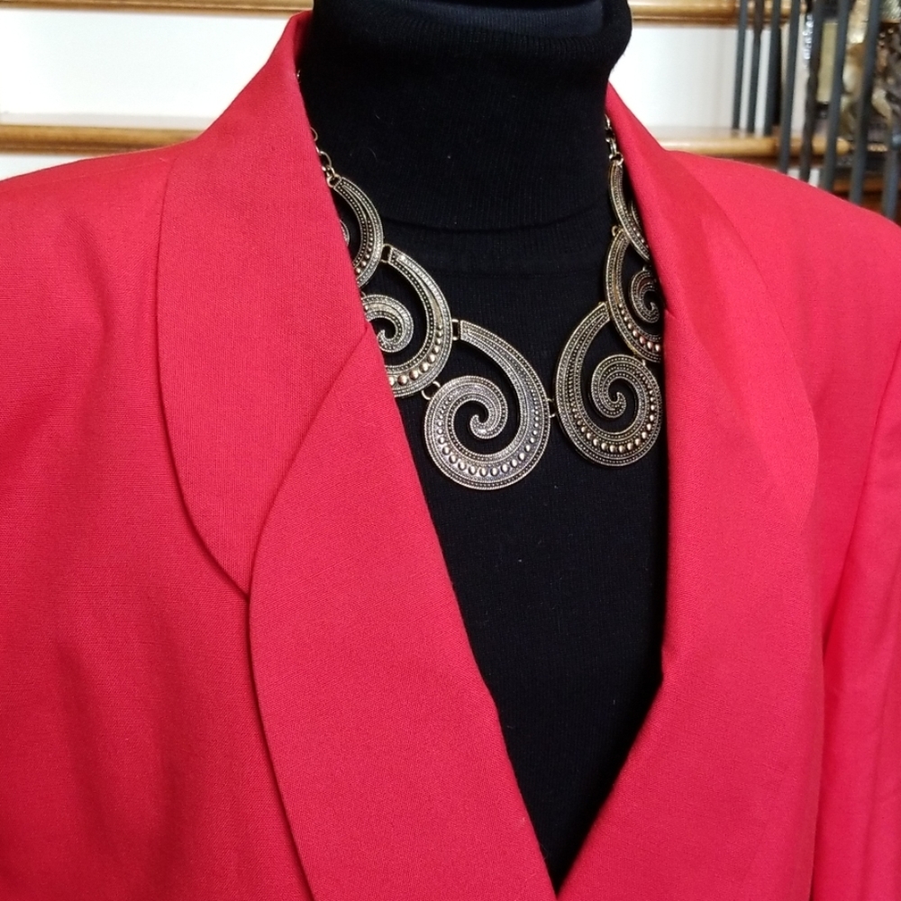 Albert Nipon Suite Jacket. Size 16 Vintage Red. - image 5
